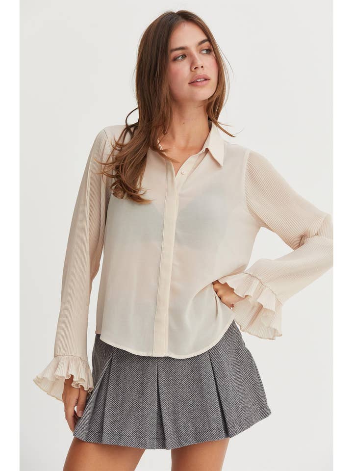 Bell Sleeve Blouse With Inside Lining for wholesale by HYFVE