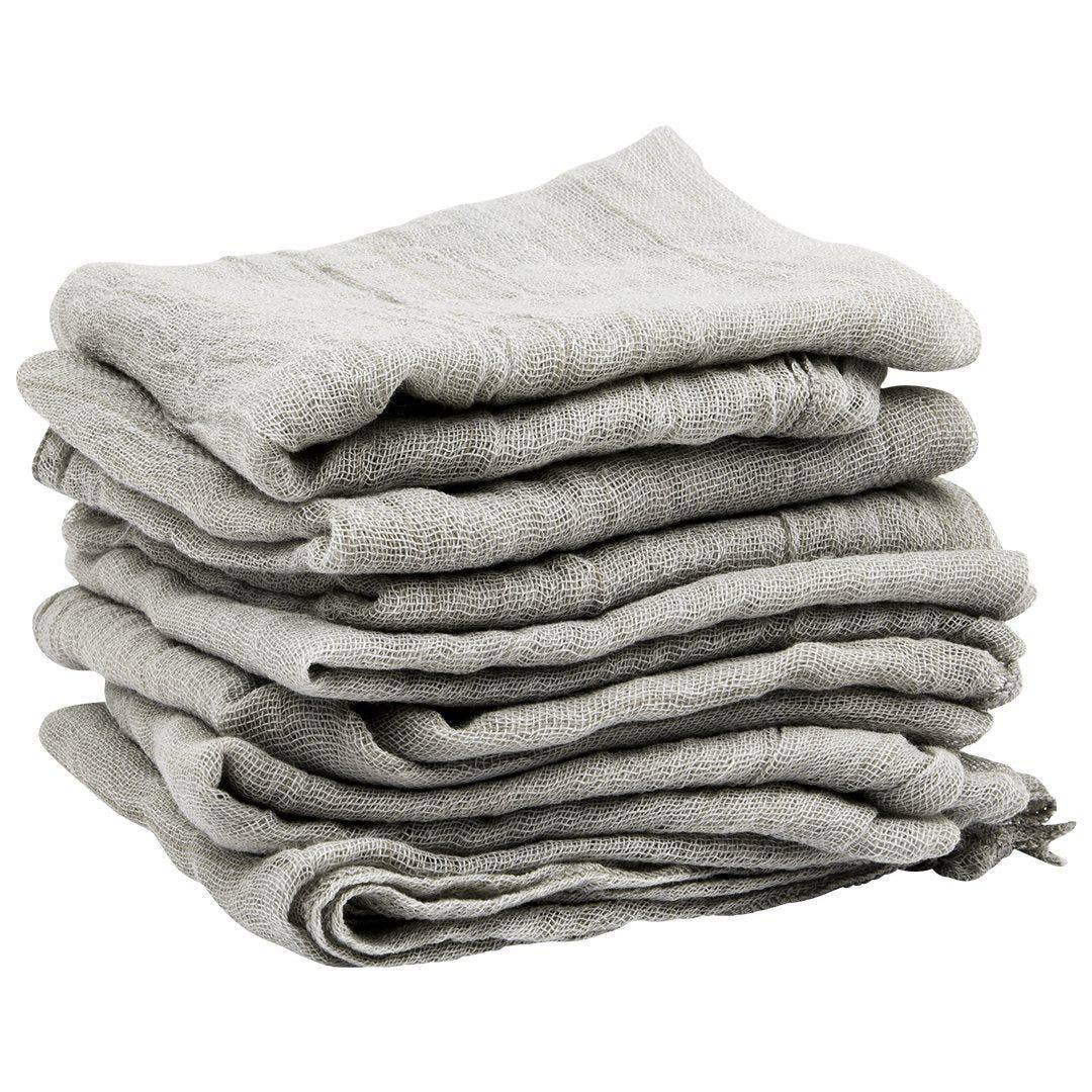 Qube Luxe by Debbie Marks - Wholesale Dinner & cloth napkin - Gauze Cheesecloth Napkins in Grey (Set of 4)1