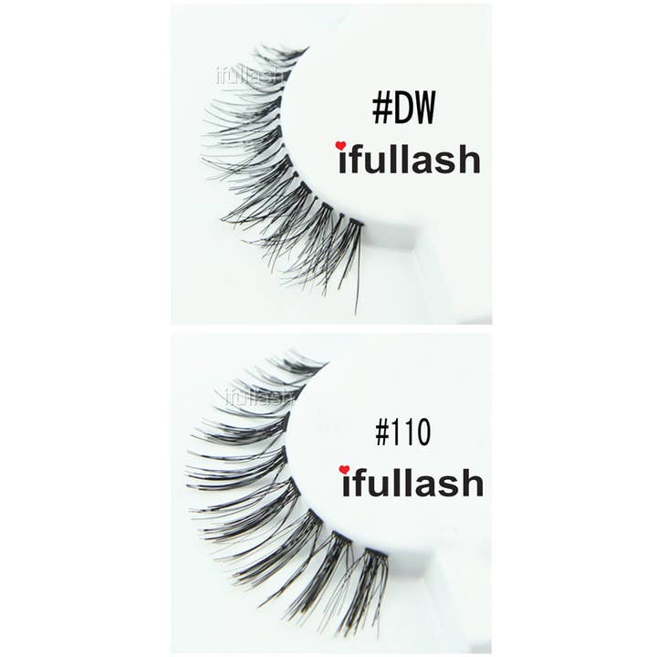 KC Factory - Wholesale False/Fake Eyelashes - Eyelashes Black 12Pair - Human Hair (100LASH-01)5