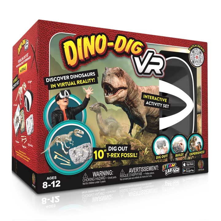Dino-Dig VR Kids STEM Toy Kit Ages 8 to 12 by Abacus Brands for wholesale by Abacus Brands, Inc.