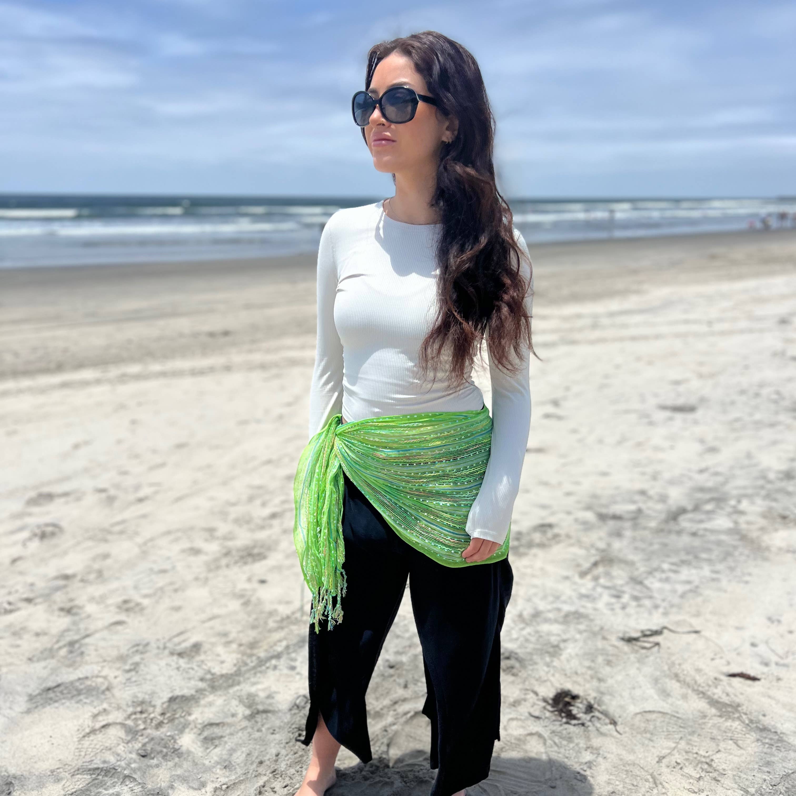 Humble Hilo – wholesale Scarf – Women's – Humble Hilo Multicolored Thread Artisan Scarf41