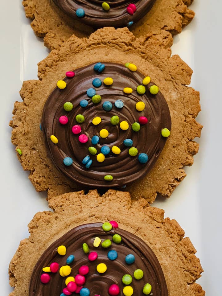 Chunkster Carob Cookie Dog Treats for wholesale by The Blue Cerebus Dog Bakery