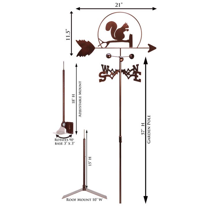 SWEN Products - Vente Moulins à vent - Girouette SQUIRREL CHIPMUNK4