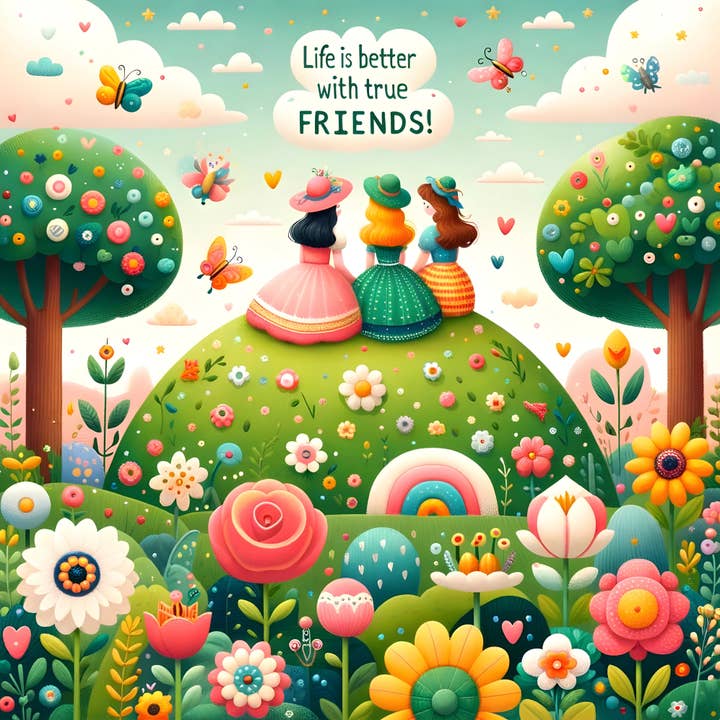 Life is Better with True Friends Greeting Card for wholesale by SWR trading LTD
