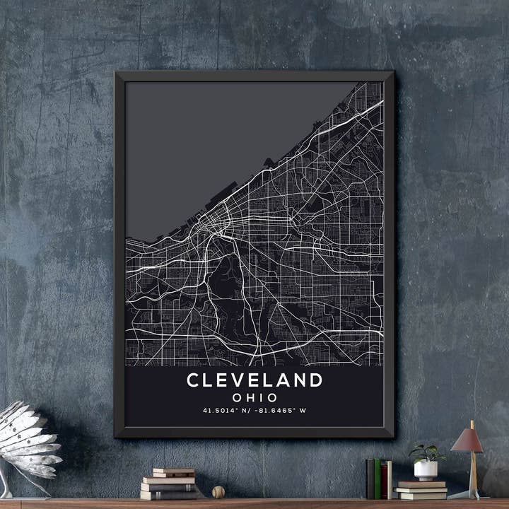 Cleveland, Ohio Carte pour la vente par Artable