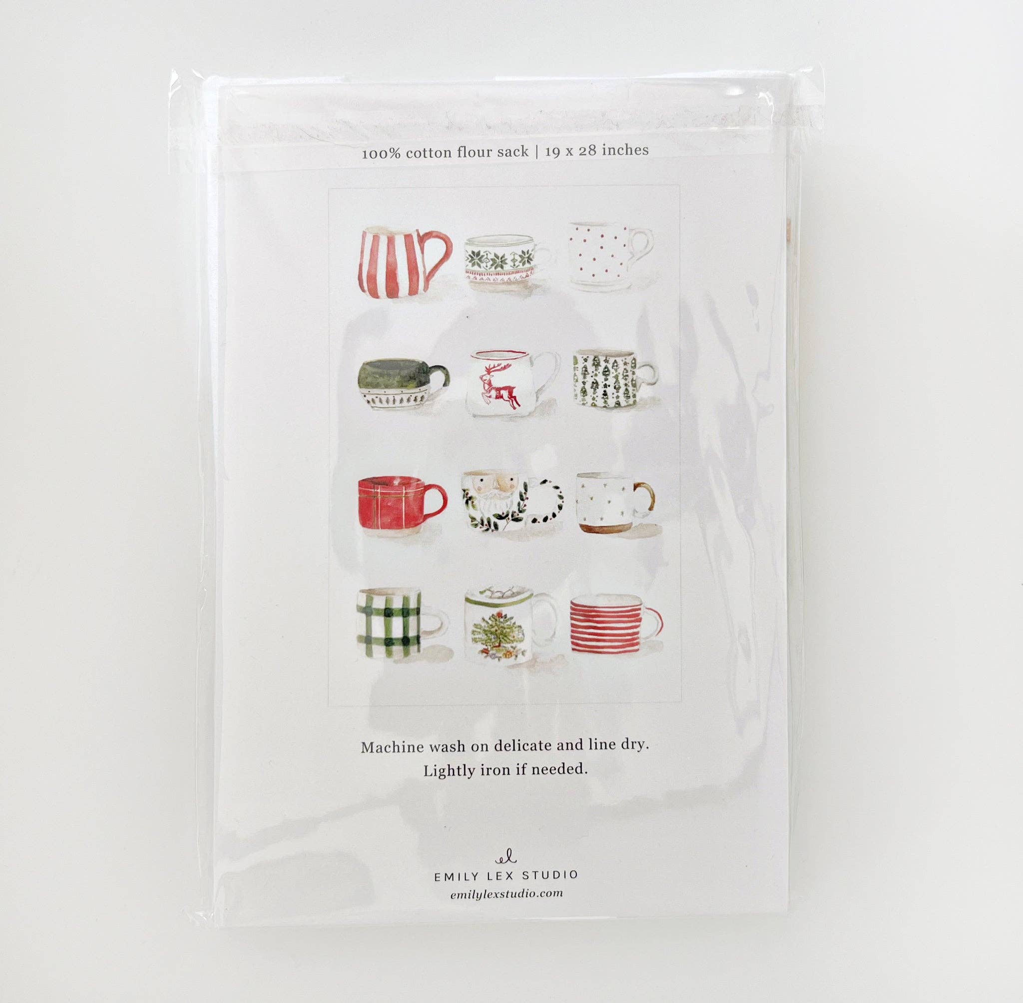 emily lex studio - Wholesale Tea towel - christmas mugs tea towel2
