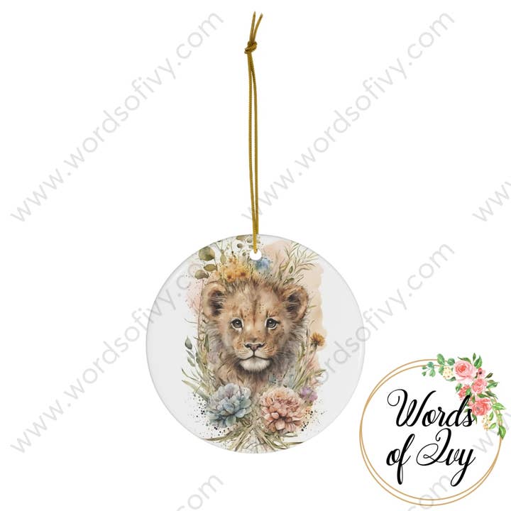 Keramisch kerstornament - Boho Lion voor wholesale door Words of Ivy