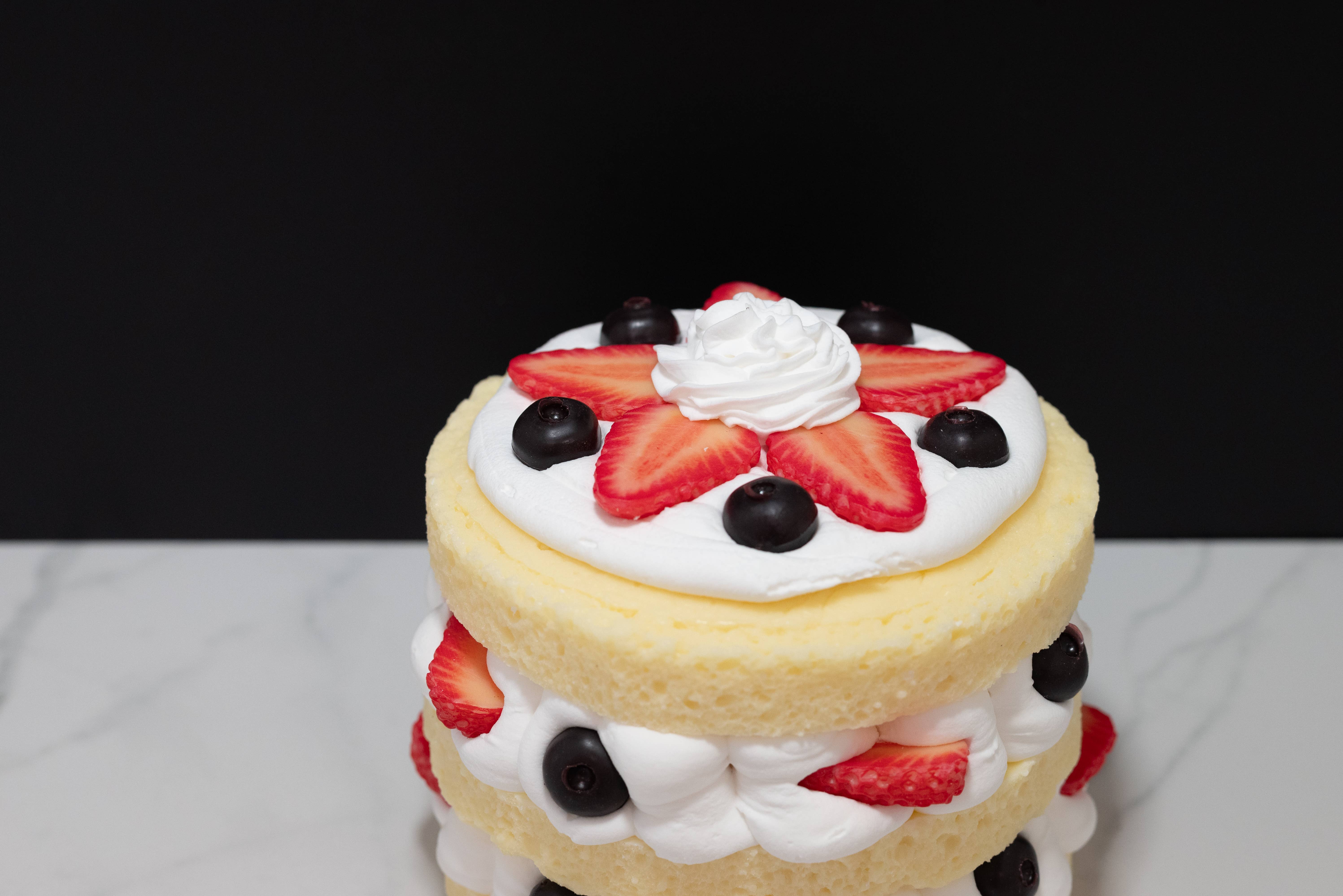 Just Dough It! Fake Foods - Wholesale Decorative Tabletop Object - Fake Triple Layer Vanilla and Berry Cake4