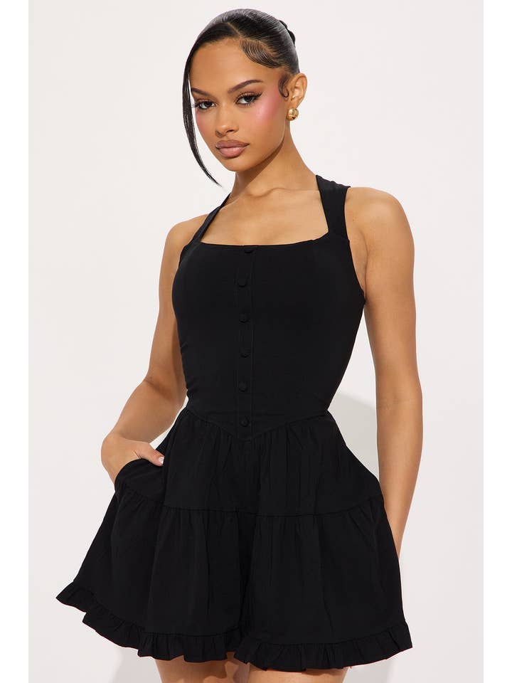 5besties inc – wholesale Byxdress - Dam – Smockad romper med volanger i lager på ryggen4