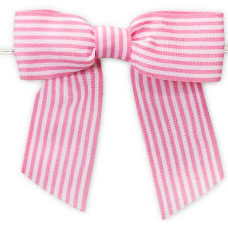 Nashville Wraps - Wholesale Bow - Gift Wrapping - Pre-Tied Striped Grosgrain Gift Bows