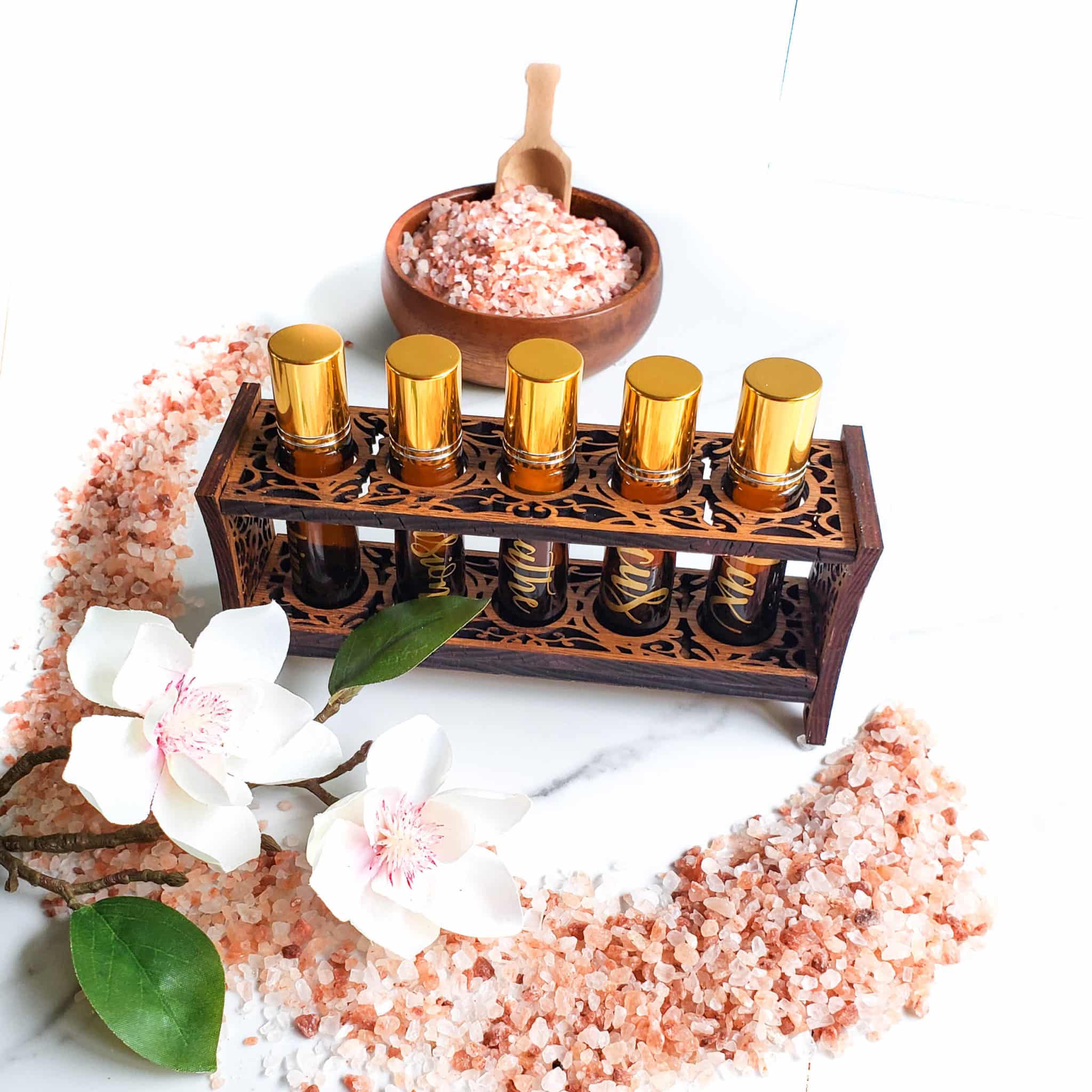 A Dash of Kinship - Wholesale Essential oil holder - Roller Bottle Stand | 5 Bottles2