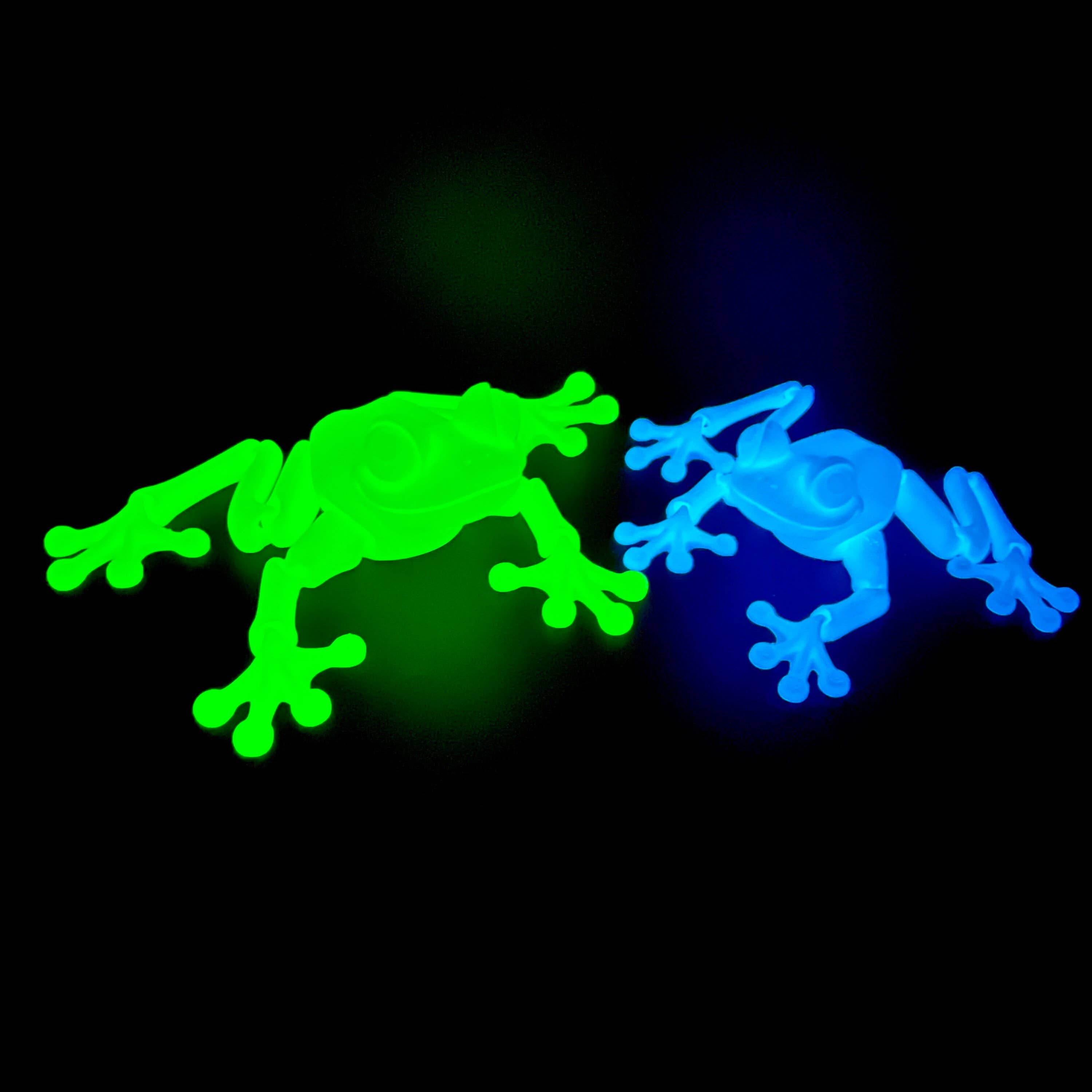 NumanPrints - Vente Fidget/jouet anti-stress – enfant - Options qui brillent dans le noir grâce à l'impression 3D de Flexi Frog !1