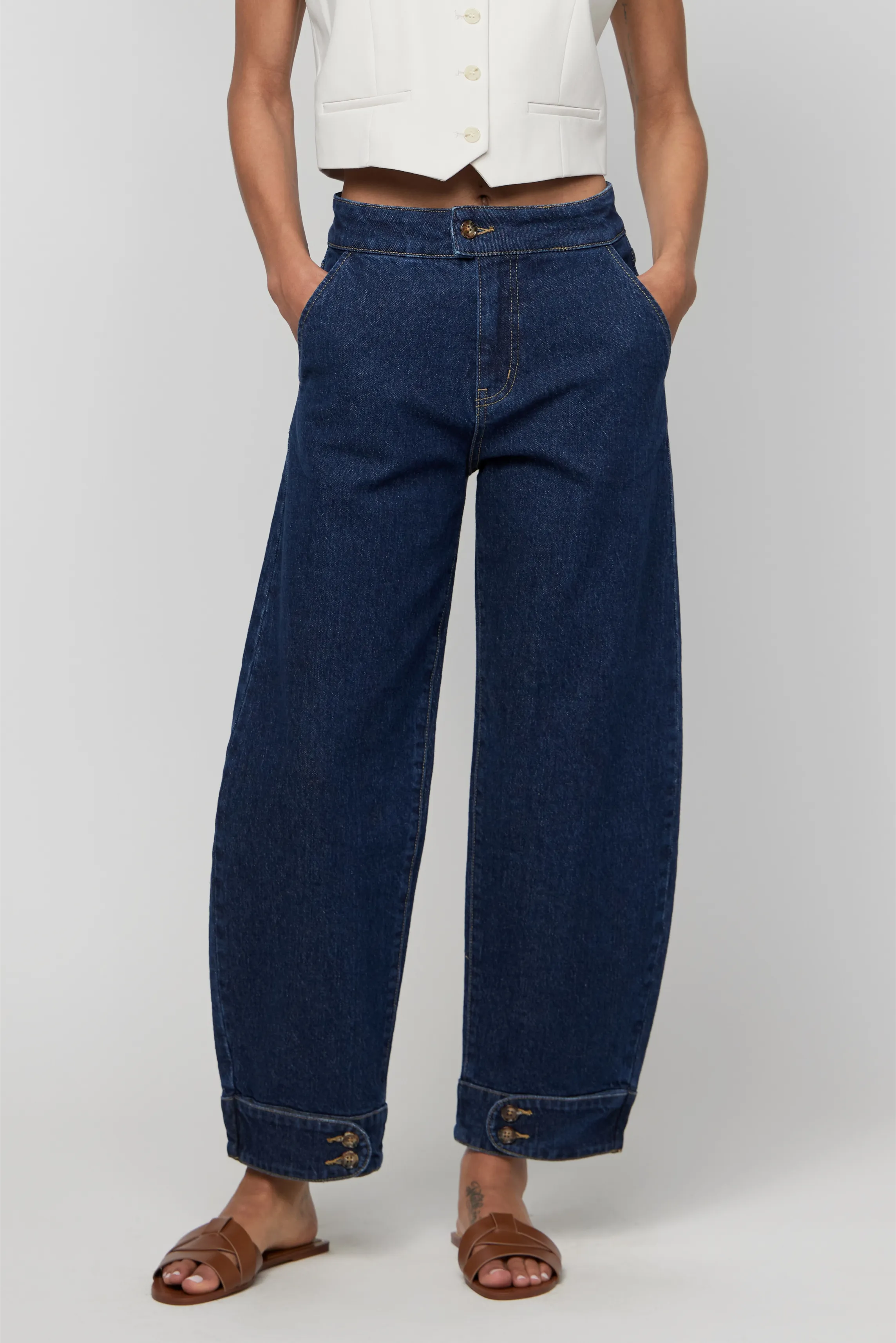 Jasper Balloon Leg High Rise, Vintage Indigo for wholesale on Faire2