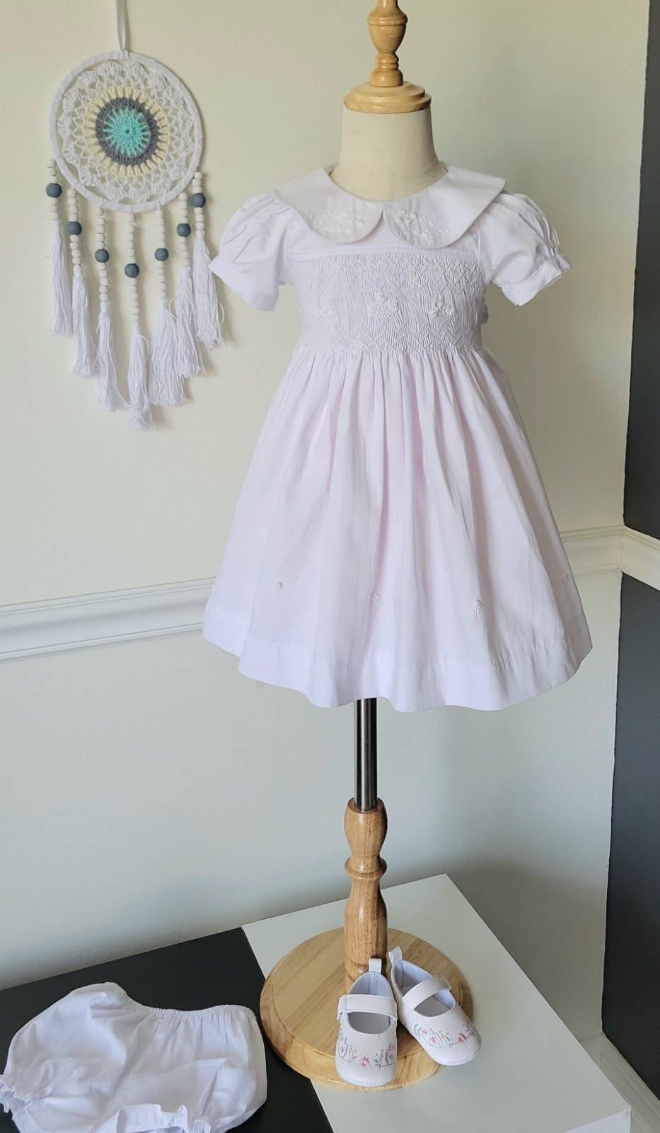 SISSYMINI - Wholesale Dress - Kids - "Annelise Rose" Smocking Dress | 9012-19-77-W1