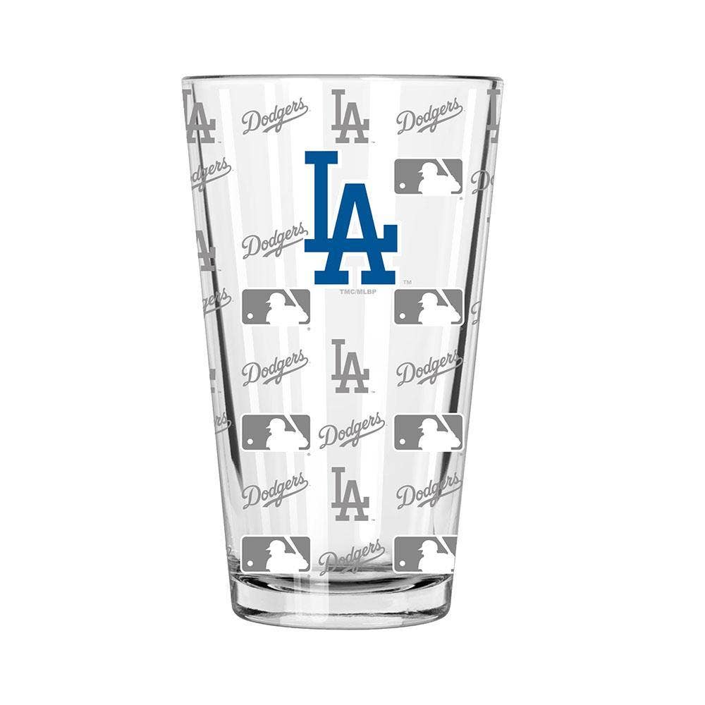 The Memory Company - Wholesale Drinking Glass/Cup - Sandblasted Pint, Los Angeles Dodgers