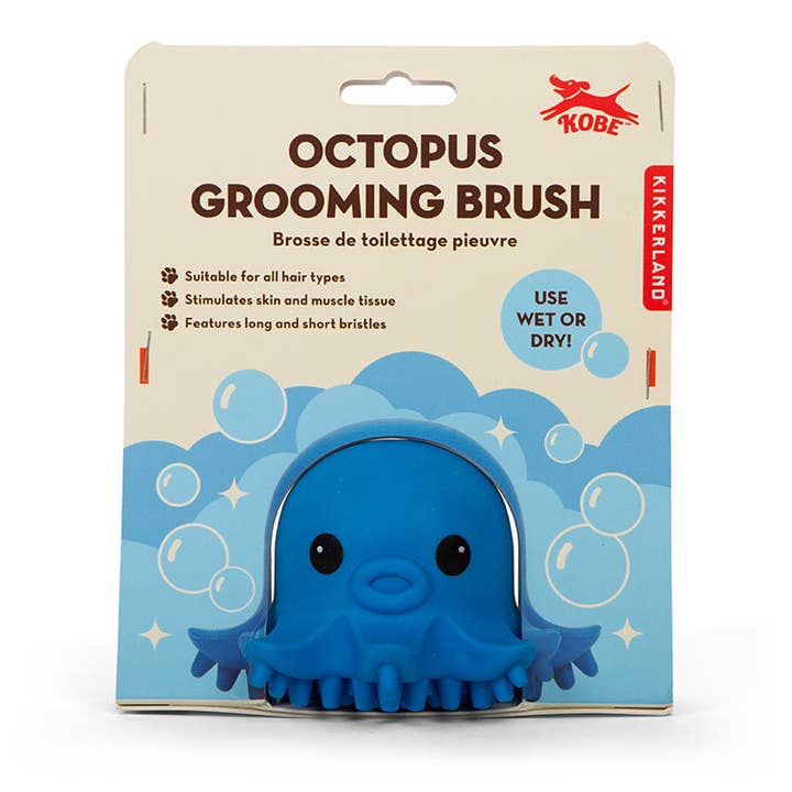 Kobe Octopus Grooming Brush for wholesale by Kikkerland Design Inc