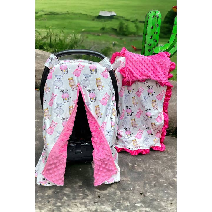 Kids Charm Online - Wholesale Car Seat Cover - Kids & Baby - BABY FARM ANIMAL PRINTED CAR SEAT COVER.