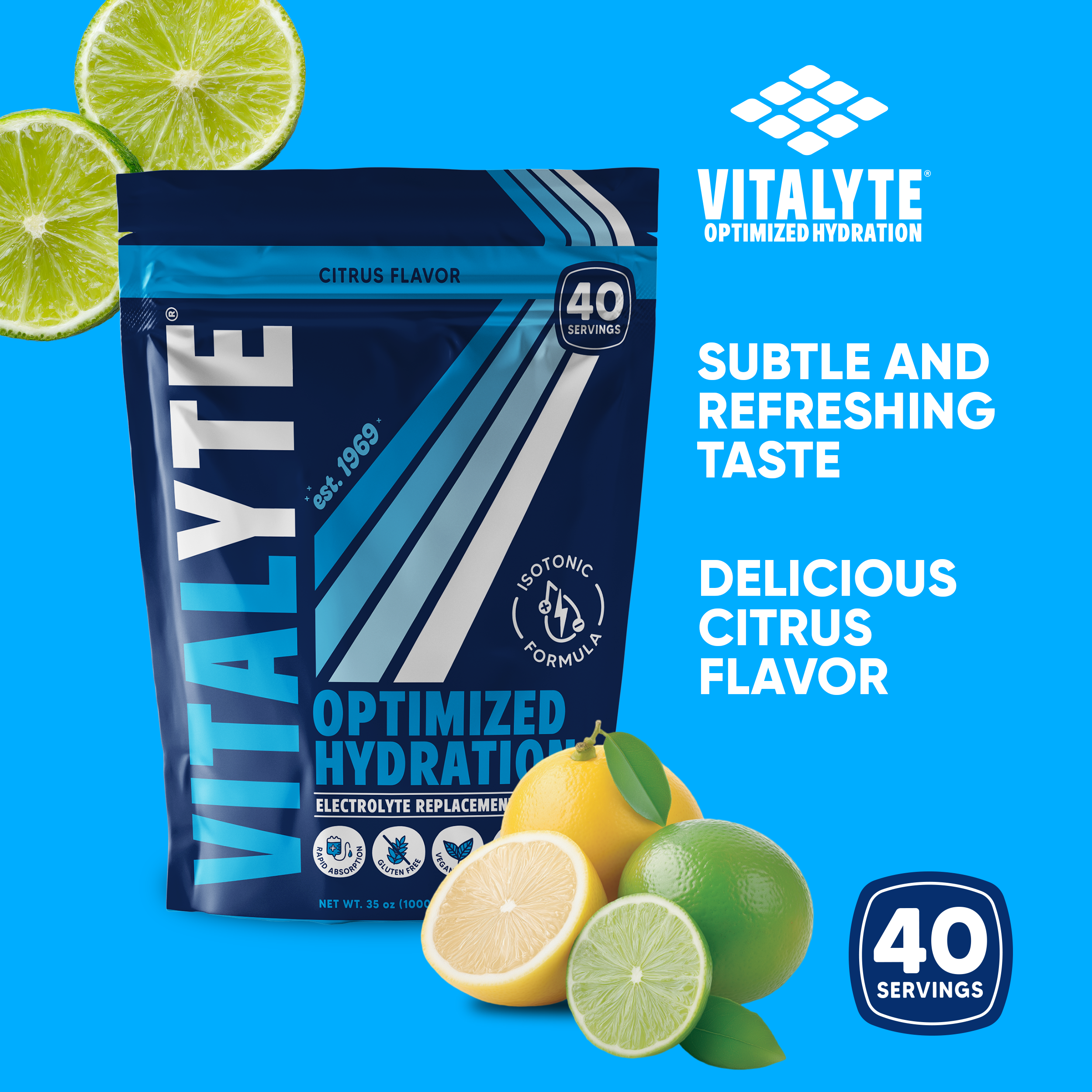 Vitalyte Sports Nutrition – wholesale Powdered health drink – Cool Citrus Stand Up Pouch - Electrolyte Replacement Drink Mix4
