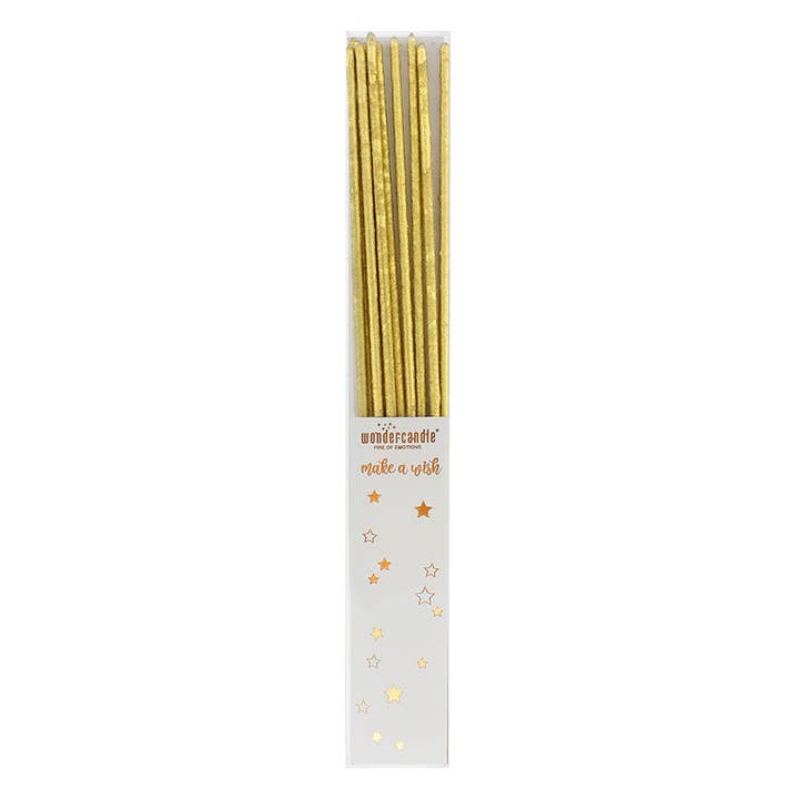 Make A Wish Gold sparklers 30cm set of 10 for wholesale by Wondercandle