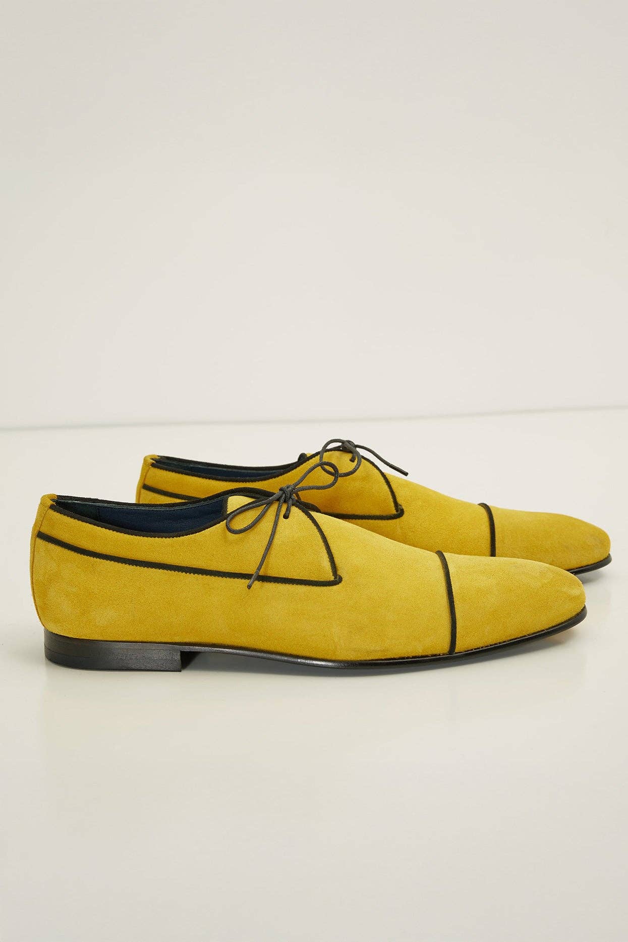 Men's The Formal Leather Cap Toe Derby Shoes  - Yellow Suede for wholesale on Faire3