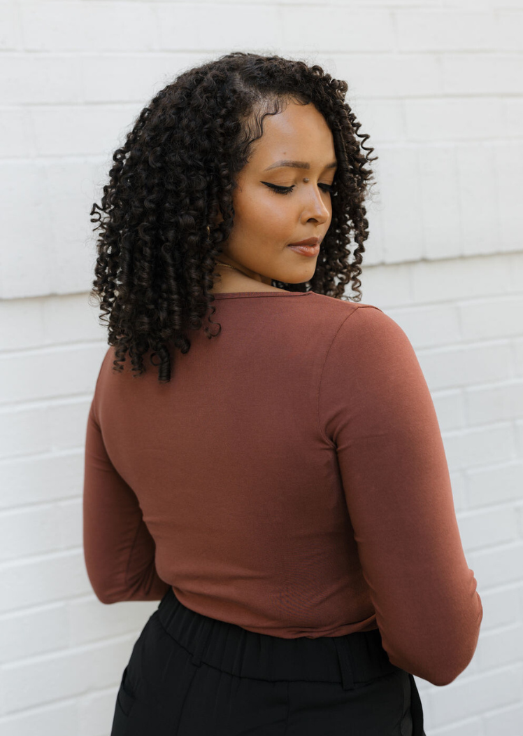 ELIETIAN - Vente Haut en maille – femme - Manches longues réversibles - Coupe incurvée56