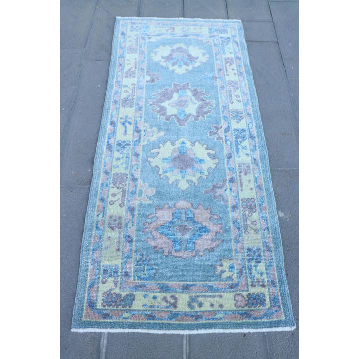 Vintage Turkish Wool Accent Rug 3x7 ft for Entryway for wholesale by The Loom Wholesale
