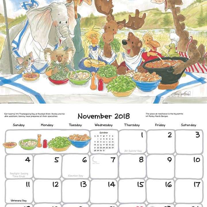 Suzy's Zoo Store - Vendita all'ingrosso Calendario - Calendario da parete 2018 di Suzy's Zoo