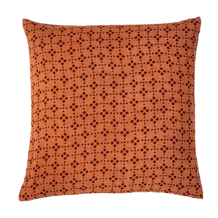 Anjali Dots Cinnamon/Brown Pillow Cover for wholesale by Alamwar