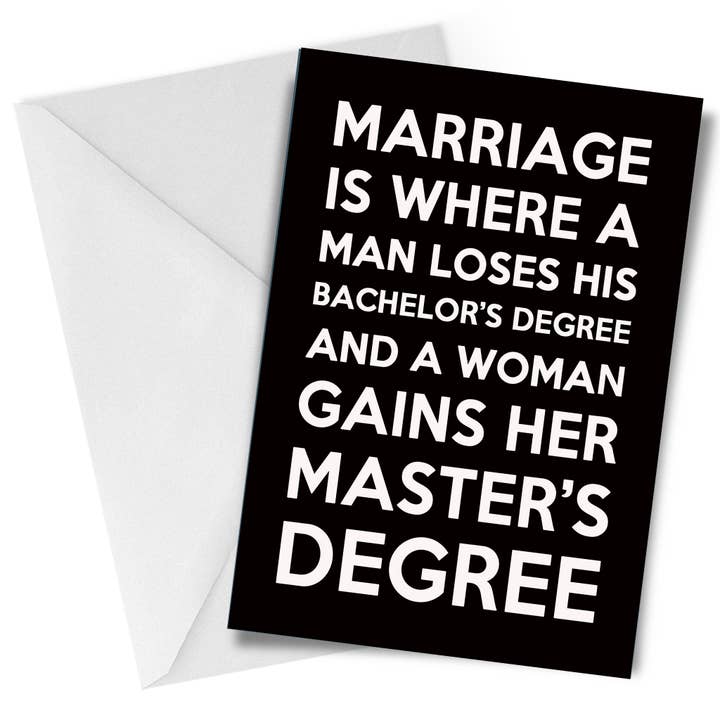 Masters Degree wenskaart voor wholesale door Chart Design