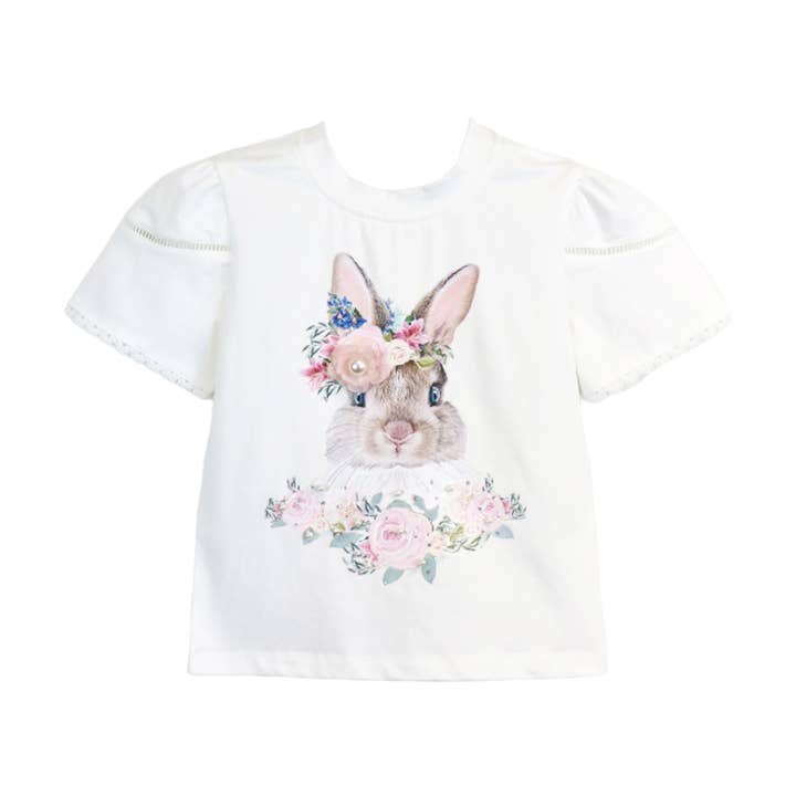 T-shirt Bunny à manches bouffantes S15 15027 (2 couleurs) pour la vente par Doe a Dear