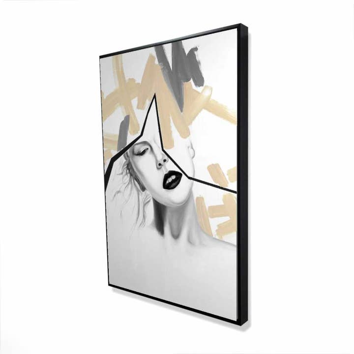 Mujer Dividida Lienzo Enmarcado Moderno | Decoración del Hogar para Dormitorio para venta al por mayor de BEGIN HOME DECOR