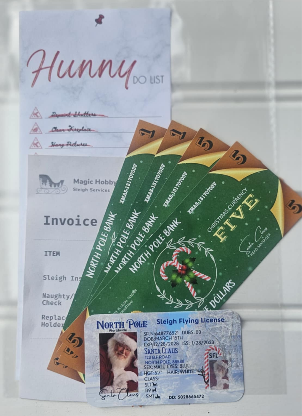 Snowfall Ridge LLC Accessories - Wholesale Christmas Decoration - White Santa Evidence Kit 7