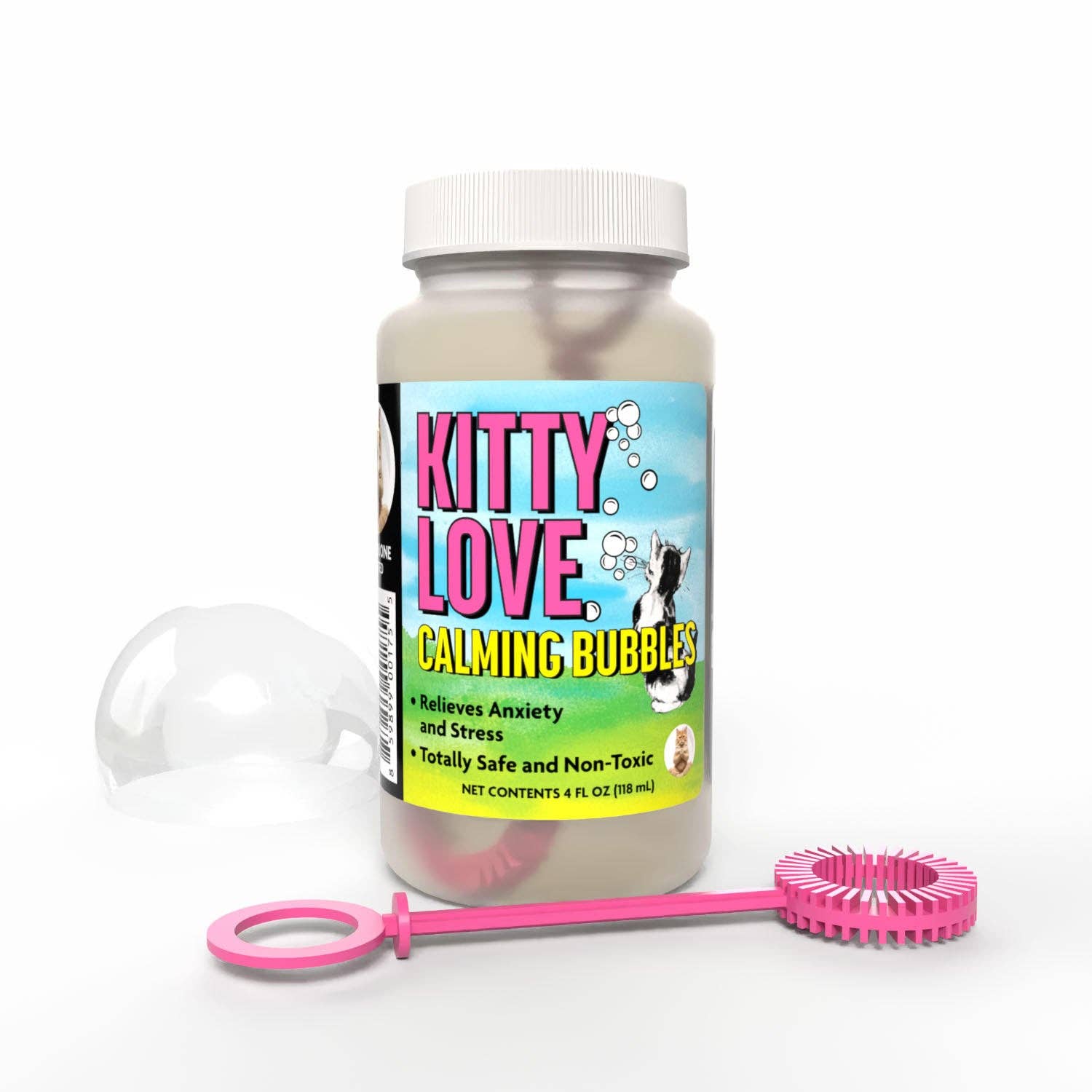 Atomic Bubbles - Wholesale Pet Toy - Cat - Kitty Love® - Cat Calming Bubbles - Single Bottle