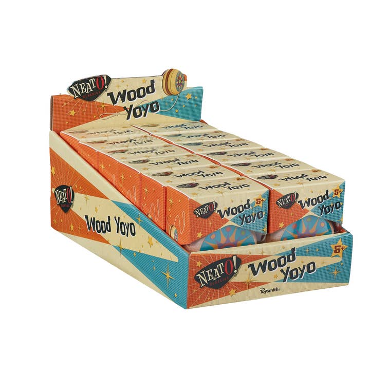Toysmith - Wholesale Wood Toy - Kids - Neato! Wood Yo-Yo- Retro Classic