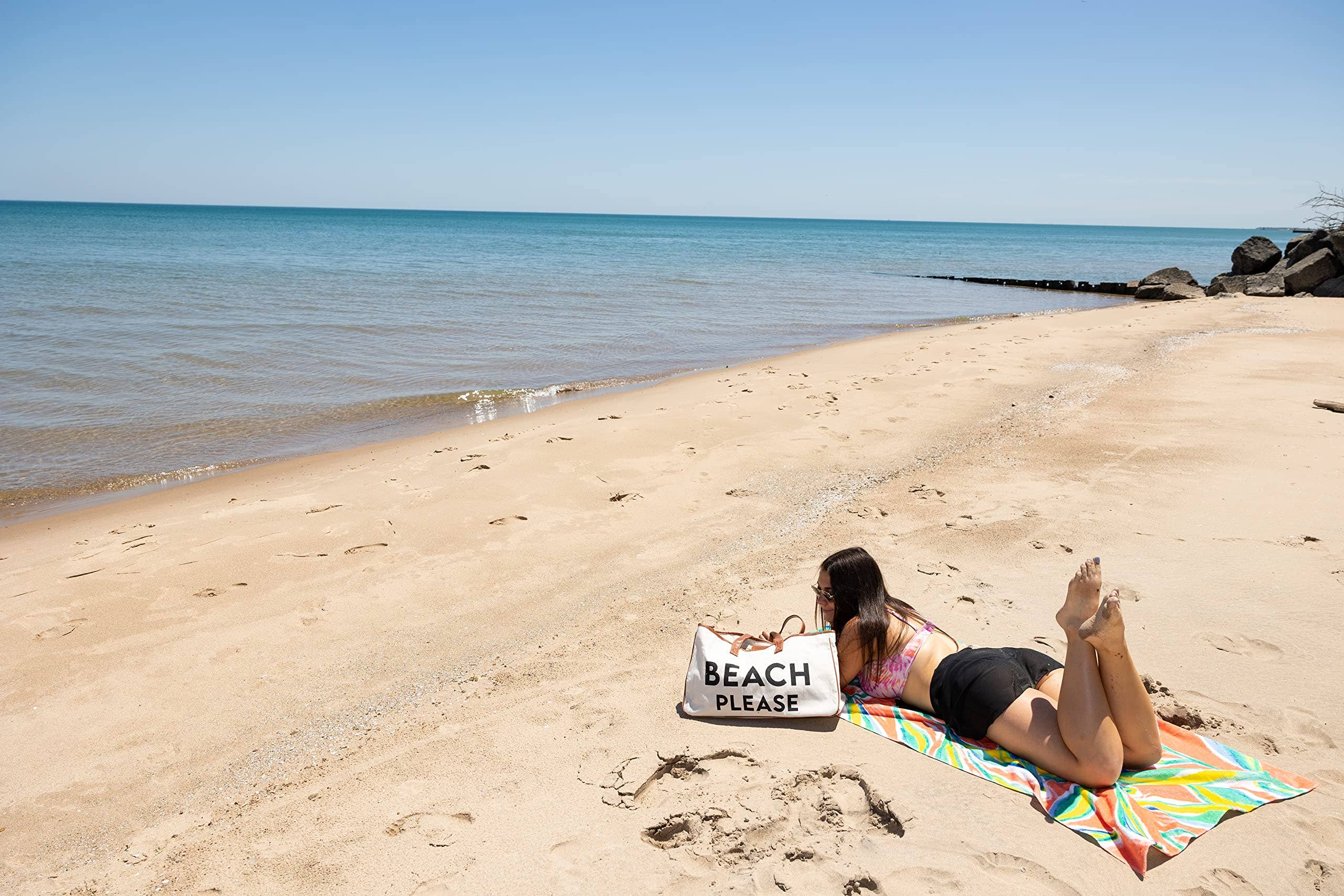 Funky Junque - Wholesale Beach Bag - Large Cotton Tote Bag - Beach Please2