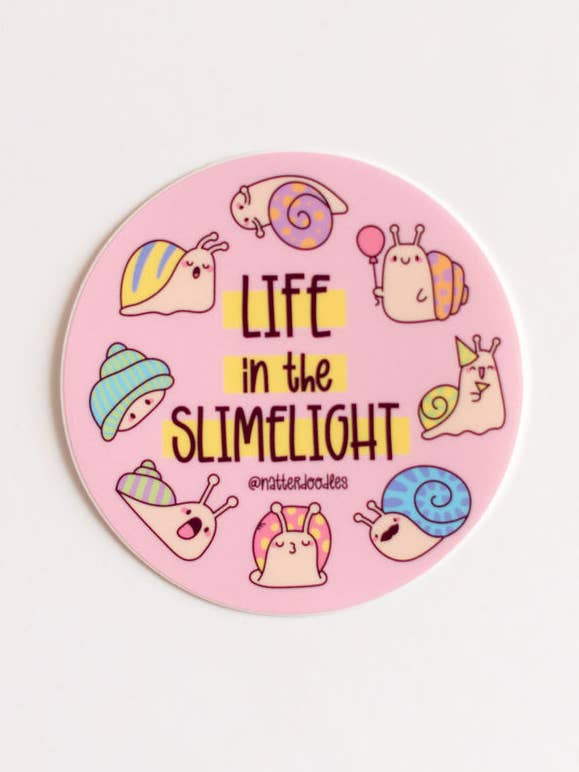 Pegatina de caracol en la vida del Slimelight – Pegatina de vinilo linda para venta al por mayor de NatterDoodle