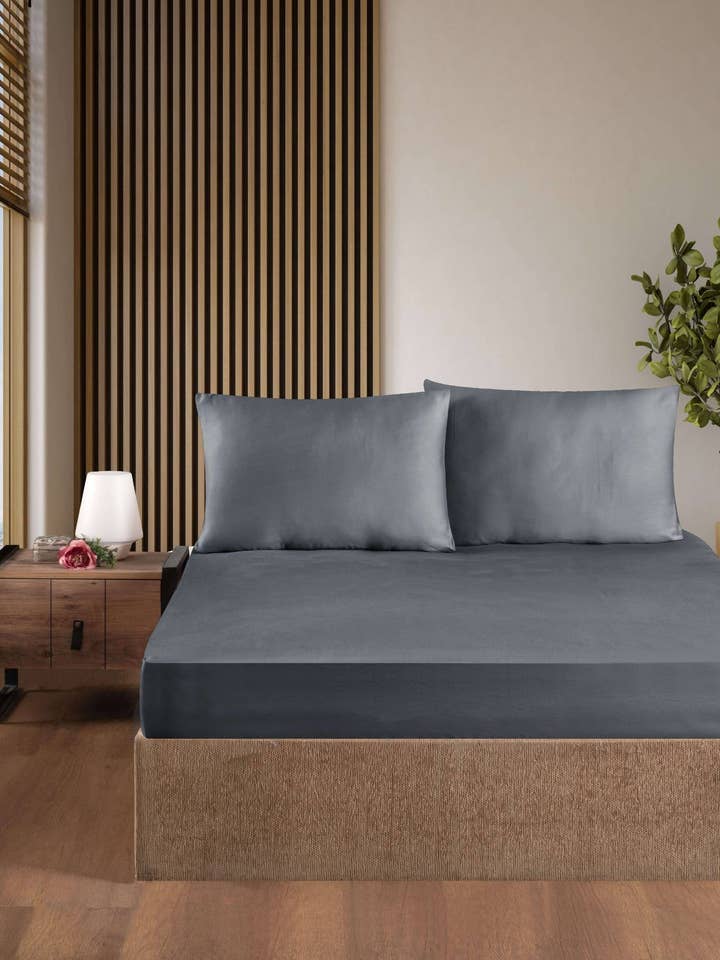 Dunkelgraues Spannbettlaken-Set für den Großhandel von Creative Home