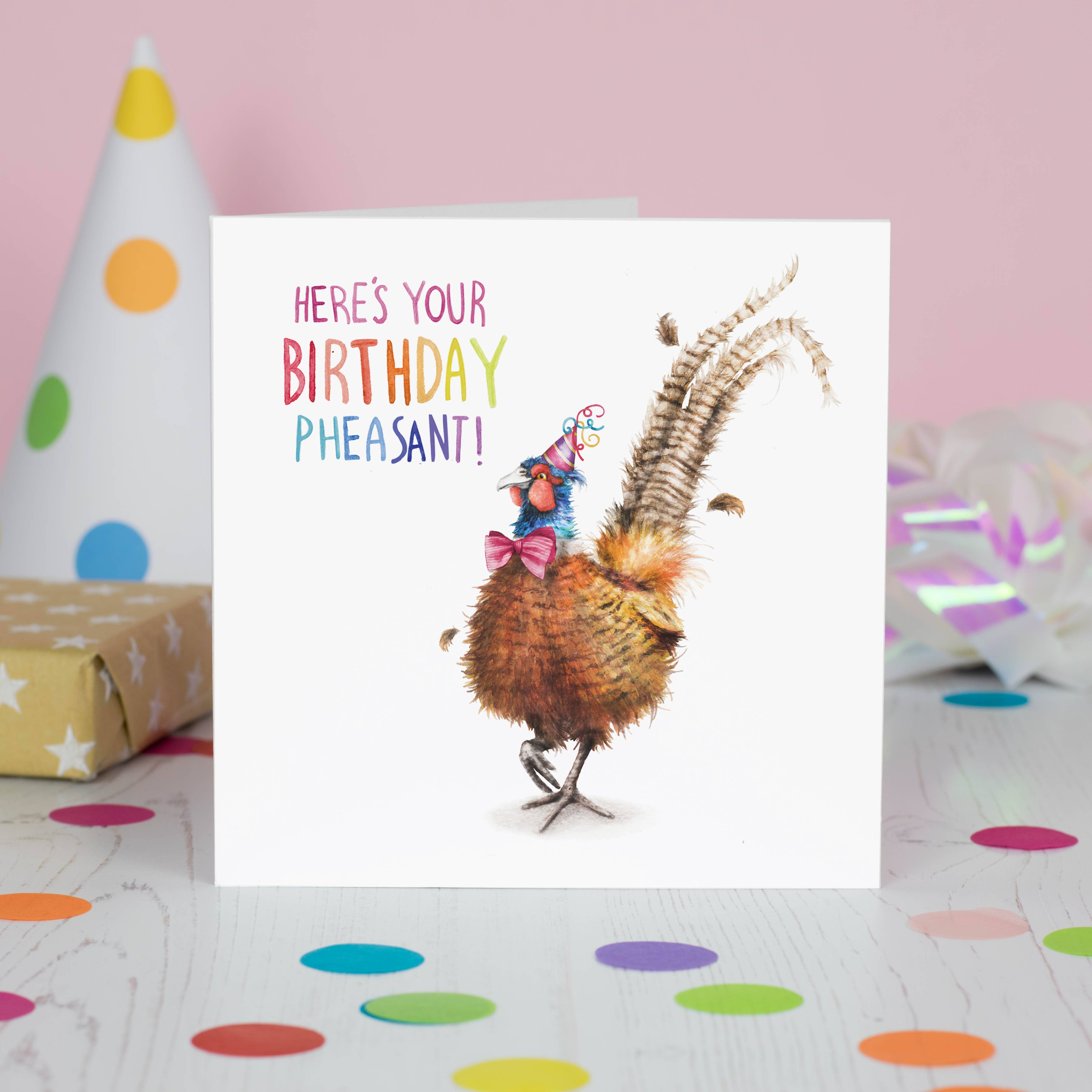 Citrus Bunn - Wholesale Birthday Card - Birthday Pheasant - Funny Pun Bird Greetings Card0