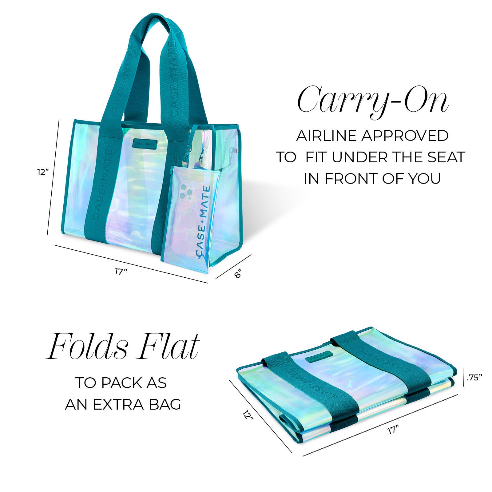 Case-Mate - Wholesale Tote Bag - Women's - Case-Mate Emerald Blue Soap Bubble Jelly Tote Bag9