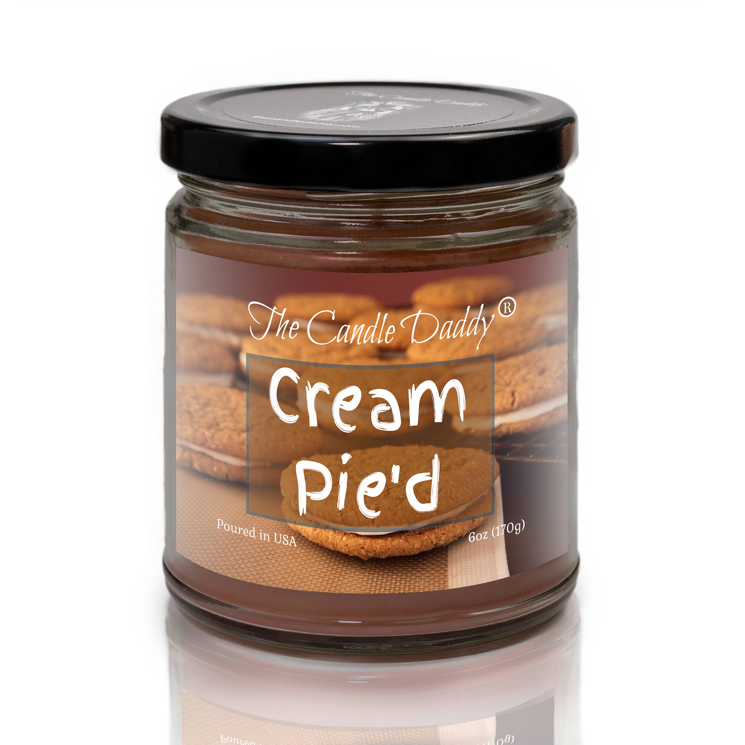 The Candle Daddy - Wholesale Jar/Filled Candle - CREAM PIE'D - OATMEAL CREAM PIE SCENTED - 6 OZ JAR CANDLE0