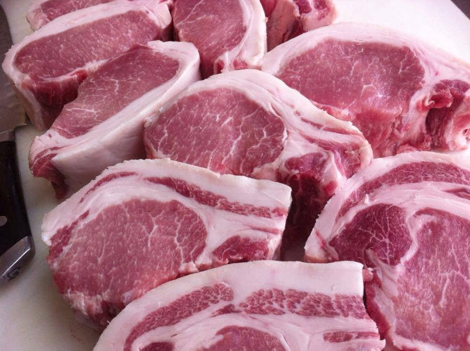 Cheshire Pork - Wholesale Pork - Bone In Center Cut Ribeye Chops, 2 8oz chops4