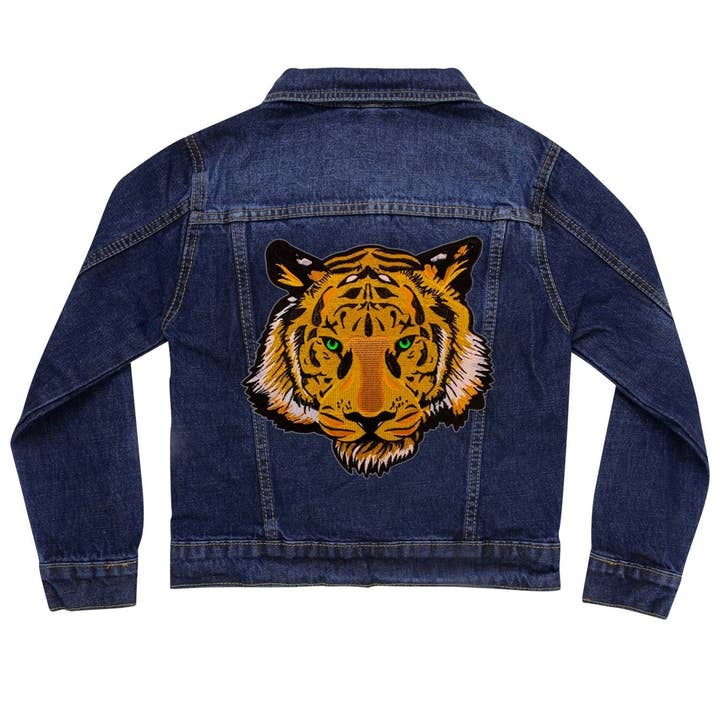 Green Eyed Tiger Jeansjacke für den Großhandel von Cat in the Hood