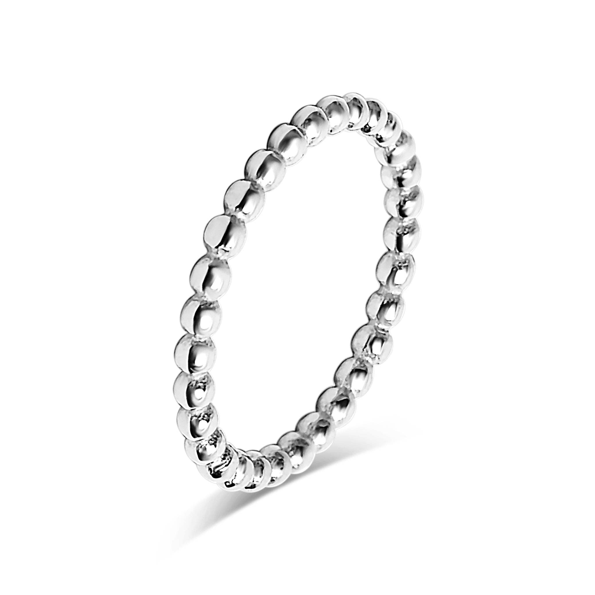 WJW - Wholesale Band/Stacked Ring - Stainless Steel Beaded Spacer Ring0