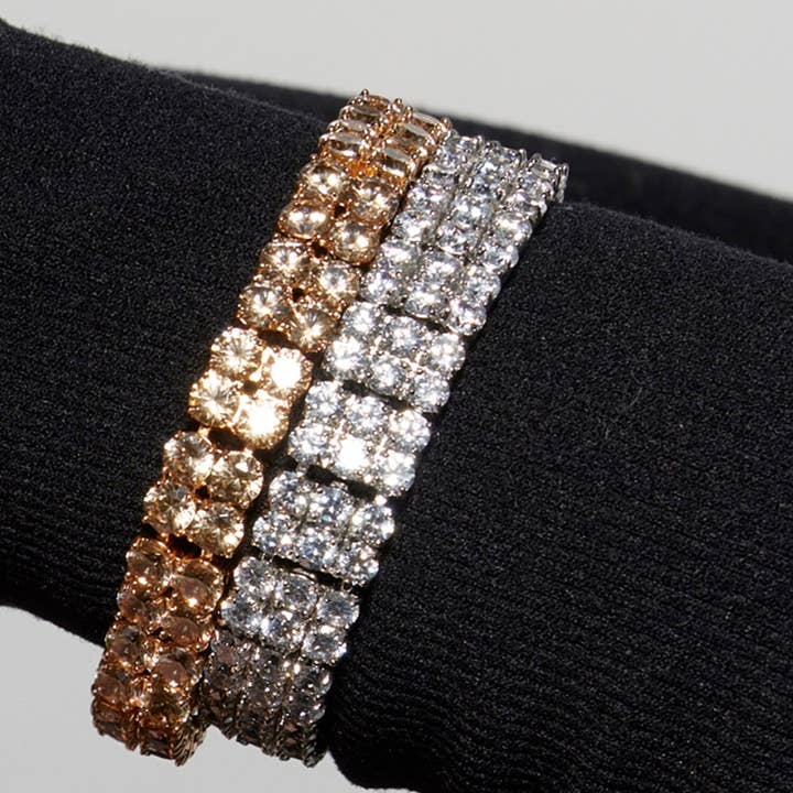 Luxenter - Wholesale Tennis Bracelet - Pulsera Luxenter con Circonita Brillante acabado oro 18k - Oyal3