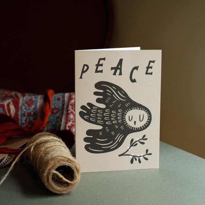Lauren Marina - Vente Cartes de Noël - Carte de Noël « Peace » Sleepy Owl1