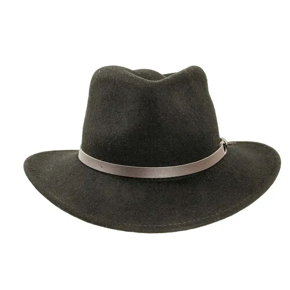 American Hat Makers - Wholesale Fedora - Unisex - Crushable Wool Felt Outback Hat - Style Pathfinder30