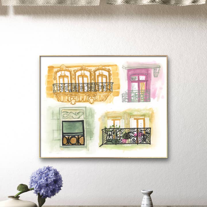 ApoorvaMittalDraws - Wholesale Art Print - Paris Art Print - Balconies of Paris2