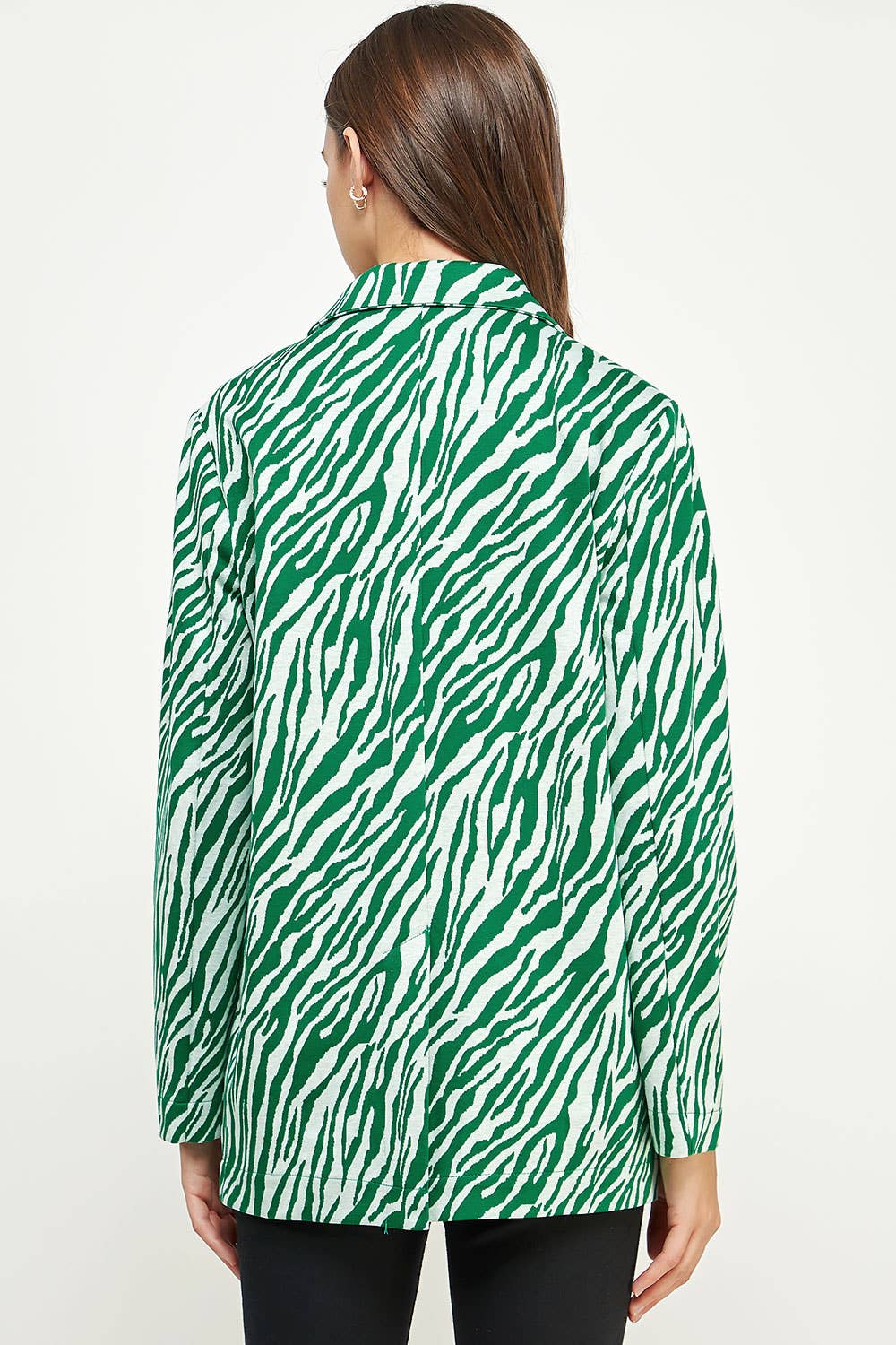 Strut & Bolt – Engroshandel Blazer - Dame – Zebra Mønster Strik Blazer14