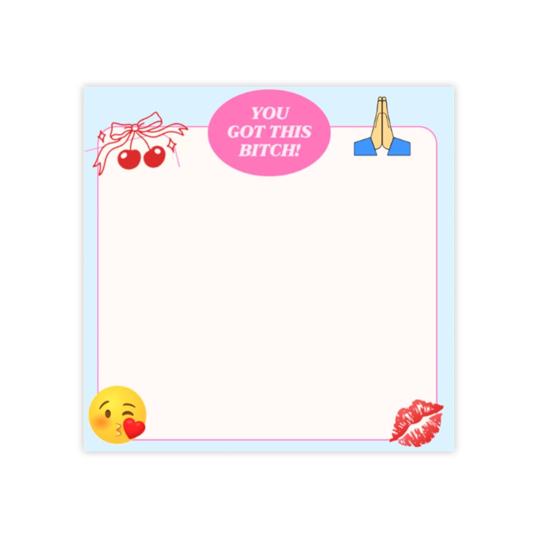 OhhhSoPeachy - Wholesale Sticky Notes - You Got This Bitch Sticky Notes, Funny Motivational Notepad, Desk Accessories for Women, Sassy Office Supplies, Cute Stationery5