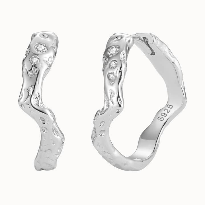 Nava Copenhagen - Wholesale Hoop Earrings - Saba Earrings - Silver0